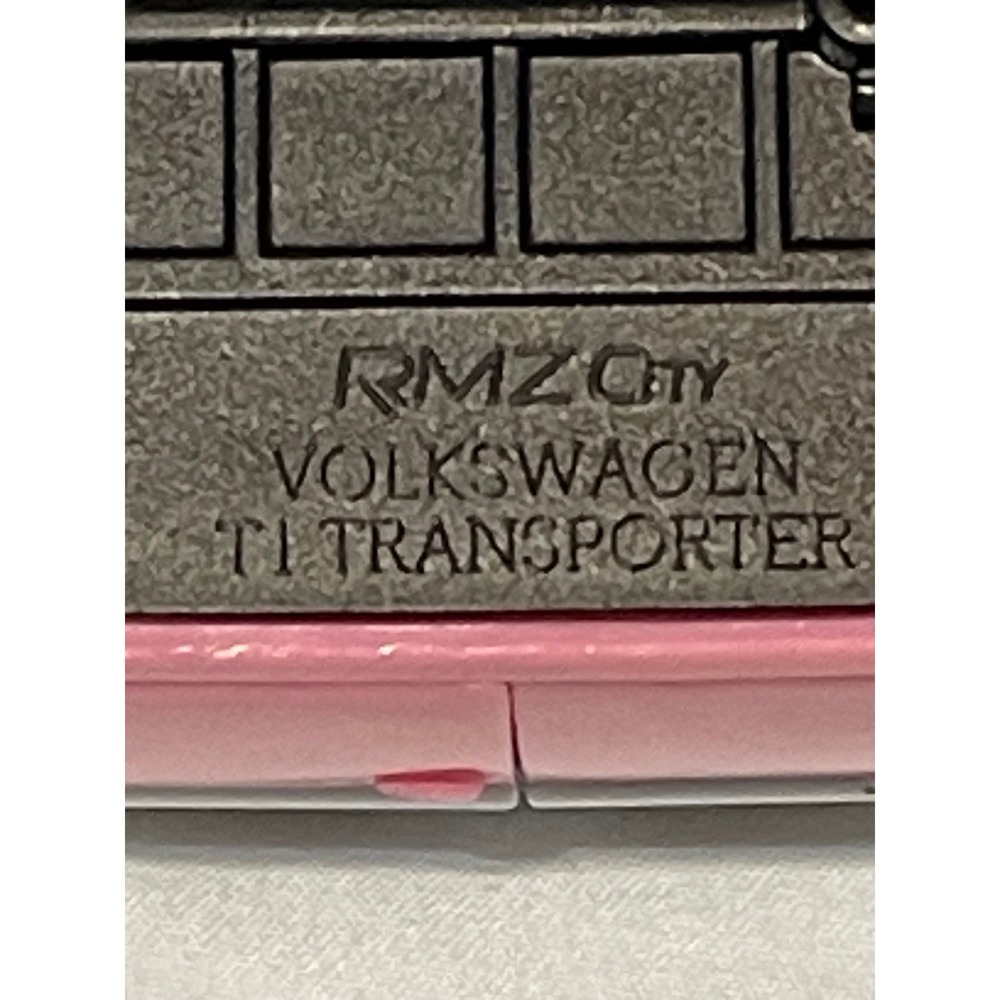 RMZ City Volkswagen T1 Transporter Toy Van Pink White Metal Diecast Retro Bus VW - Picture 9 of 12